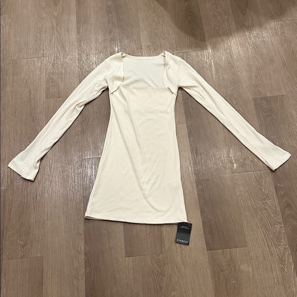 Storets Ayn Square Neck Ribbed Dress - Picture 2 of 3